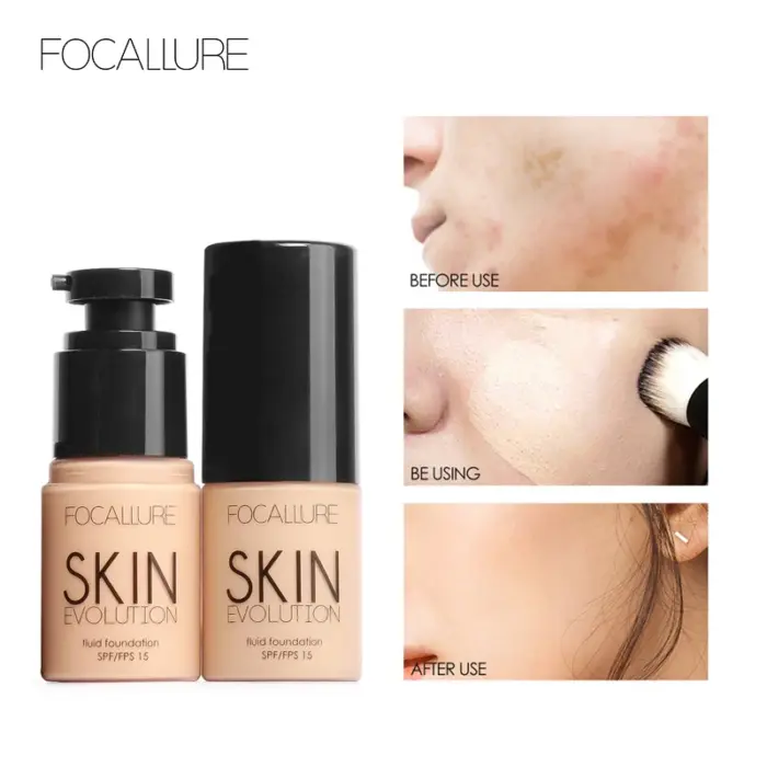 Focallure Base Face Liquid Foundation Cream Full Coverage Concealer Oil-control Moisturizing Foundation Cream Makeup For Women - Image 1